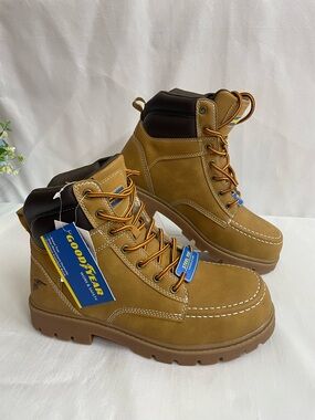 Goodyear Penn Steel Toe Work Boots Wheat/Gum Men’s Size US 7 M